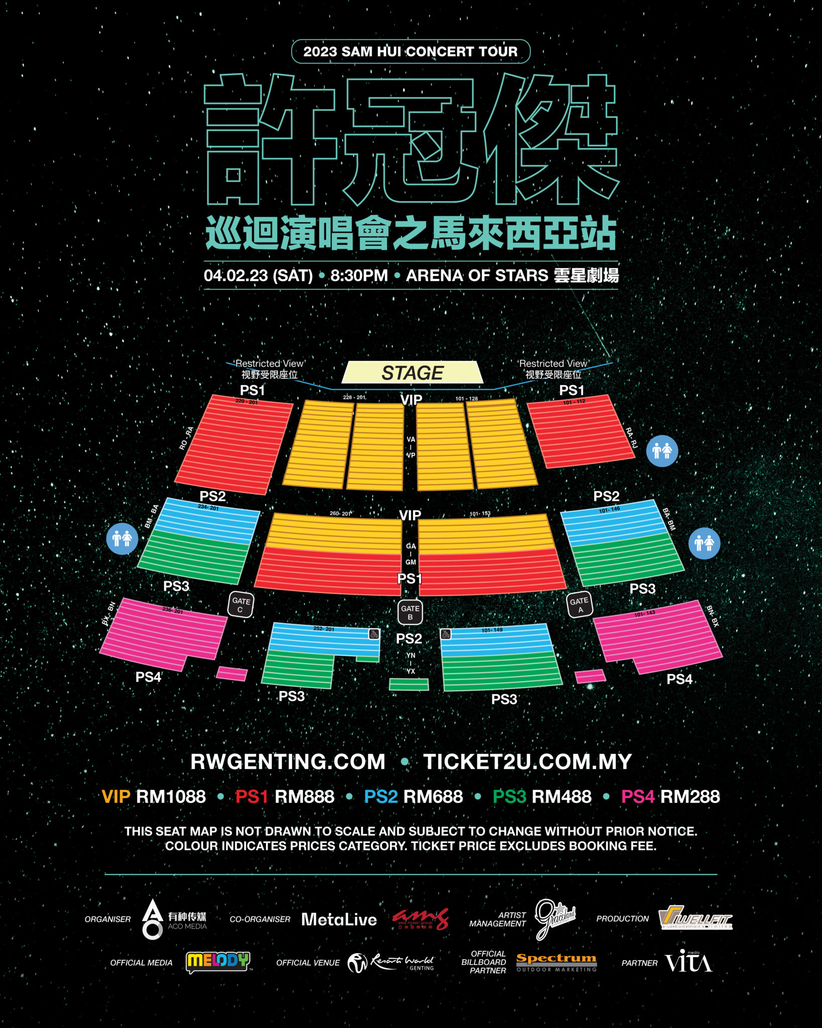 Sam Hui Genting Concert 2023 Seating Plan