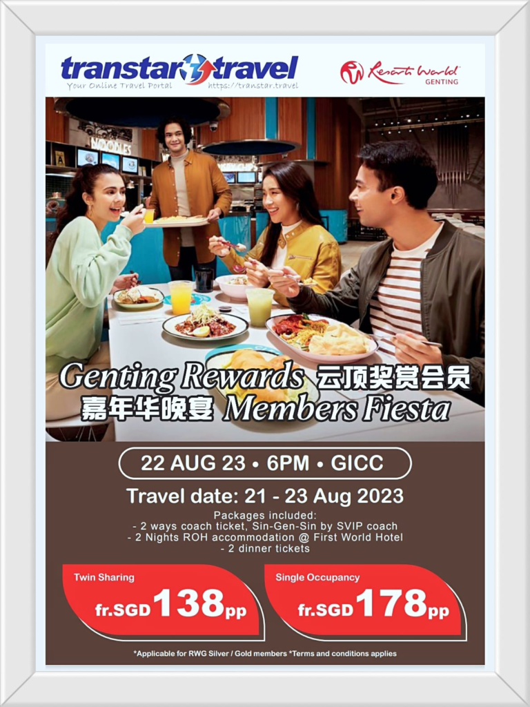 Transtar Travel - Genting Rewards Members Fiesta $138